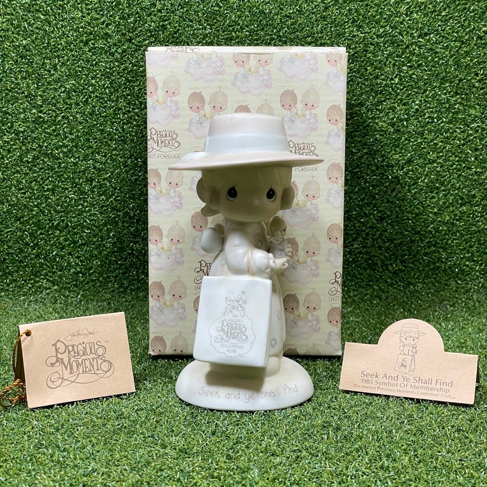 Vintage Precious Moments Seek and Ye Shall Find Porcelain Figurine E-0005